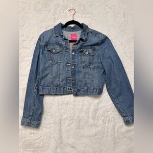 Cropped denim jacket size L